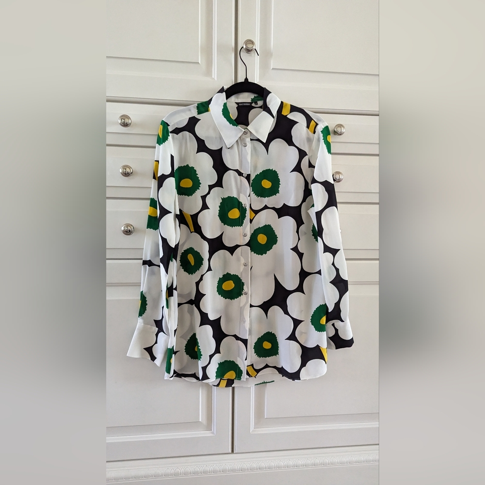Marimekko Silk Blouse in hard to find colorway